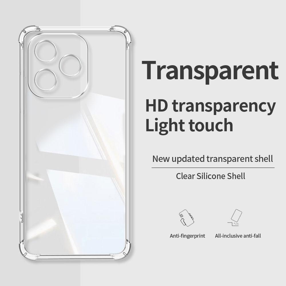 For Honor 400 Lite 400Lite 5G Case Shockproof Transparent Silicone Soft Airbag TPU Phone Case For Honor 400 Lite Protect Cover