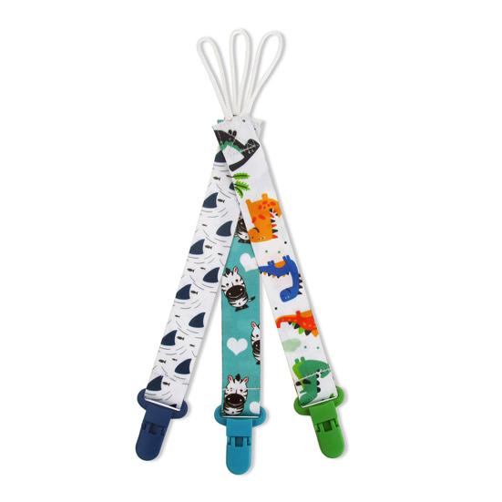 3Pcs/Set Cute Cartoon Dummy Baby Pacifier Clip Chain Holder Teething Soother