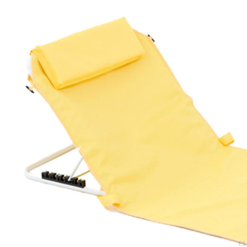 Foldable Camping Chair Beach Portable Multipurpose Oxford Floor with Back Support Padded