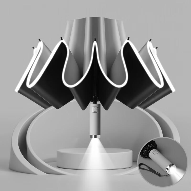 Zechen Automatic LED Reverse Folding Sun & Rain Umbrella - 2 Pack