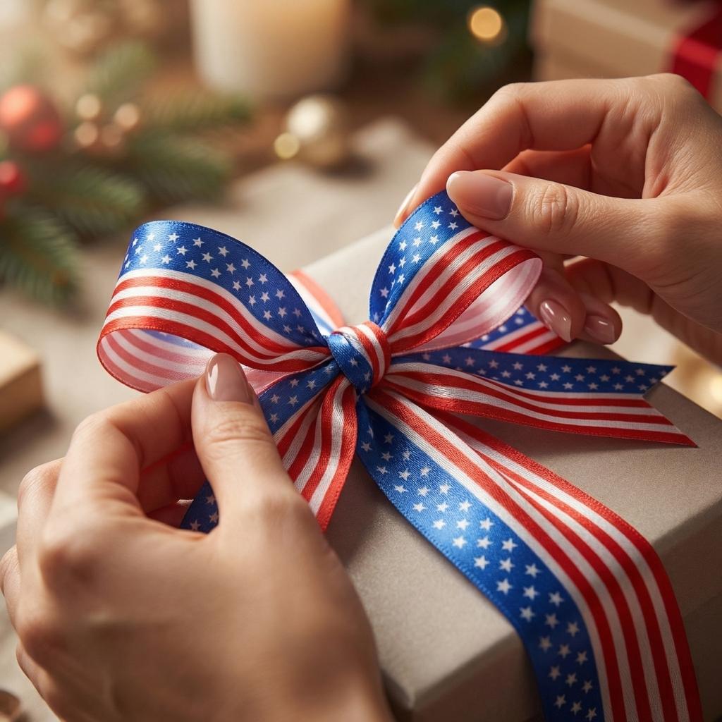 American Independence Day Ribbon, A Must-have Decorative Ribbon For Presidential Campaigns.