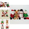 Festliche Plüsch Santa Schneemann Elch Puppe Dekospielfigur für Weihnachten