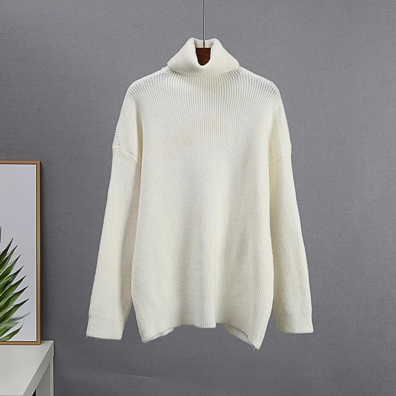 Hirsionsan водолазка толстый женский свитер 2023 новые зимние теплые элегантные женские пуловеры теплый мягкий повседневный джемпер мягкие топы большие однотонные свитера one size бежевый