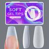 420PCS Soft Gel Tips Full Cover Frosted False Nail Tips Press On Fake Nails for Soak Off Nail