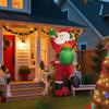 Christmas Inflatables Santa Outdoor Decorations Cute for Lawn Courtyard Home