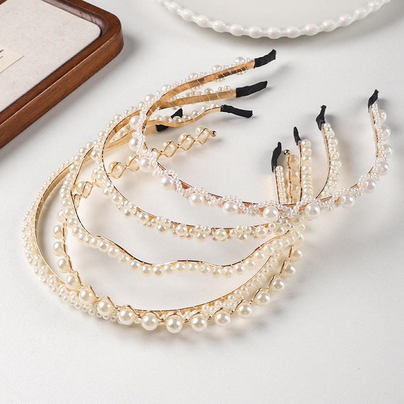 Women's French Retro High-End Pearl Headband: Versatile Hair Accessory for Styling and Face Washing