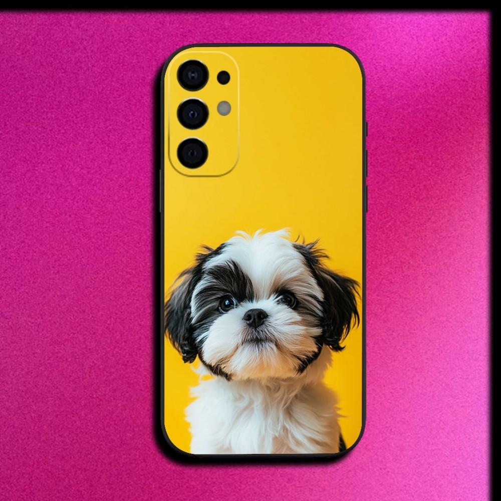 Pet Shih Tzu Dog Phone Case For Samsung S25,S24,S21,S22,S23,S30,Ultra,S20,Plus,Fe,Lite,Note,10,9,5G Black Cover