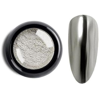 SHILLS PROFESSIONAL Neglekunst Krom Spejl Glitter Pigment Pulver (014) Sølv