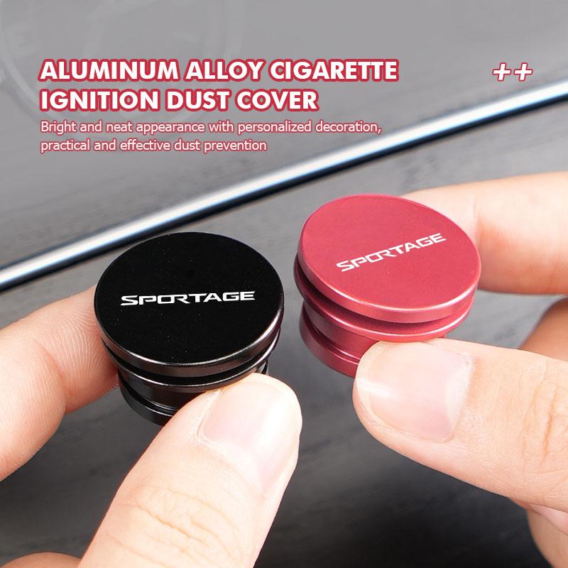 2pcs Car Cigarette Lighter Dust Cover Auto Accessories For KIA Sportage Ceed Sorento Niro Cadenza Proceed Sephia