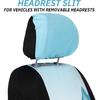 Tallew 2 Sets Of Mountain Car Seat Covers For Front Seats With Matching Headrest Covers Absorbent Car Cup Coasters With Finger Notch Fits For Most
