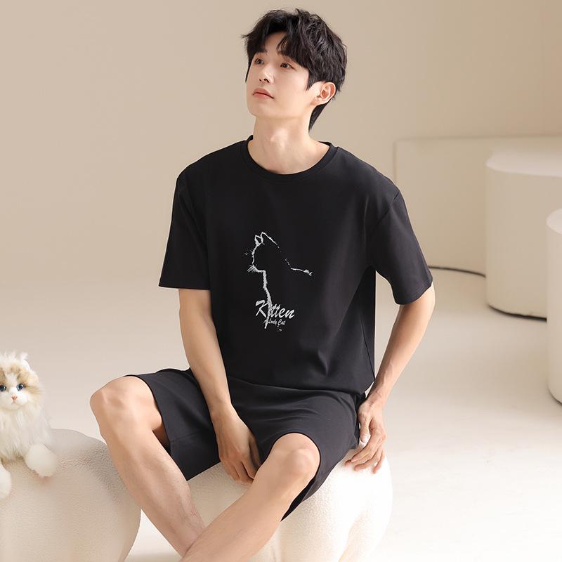 

Мужской летний повседневный комплект большого размера: шорты и пуловер с коротким рукавом Double Extra Large