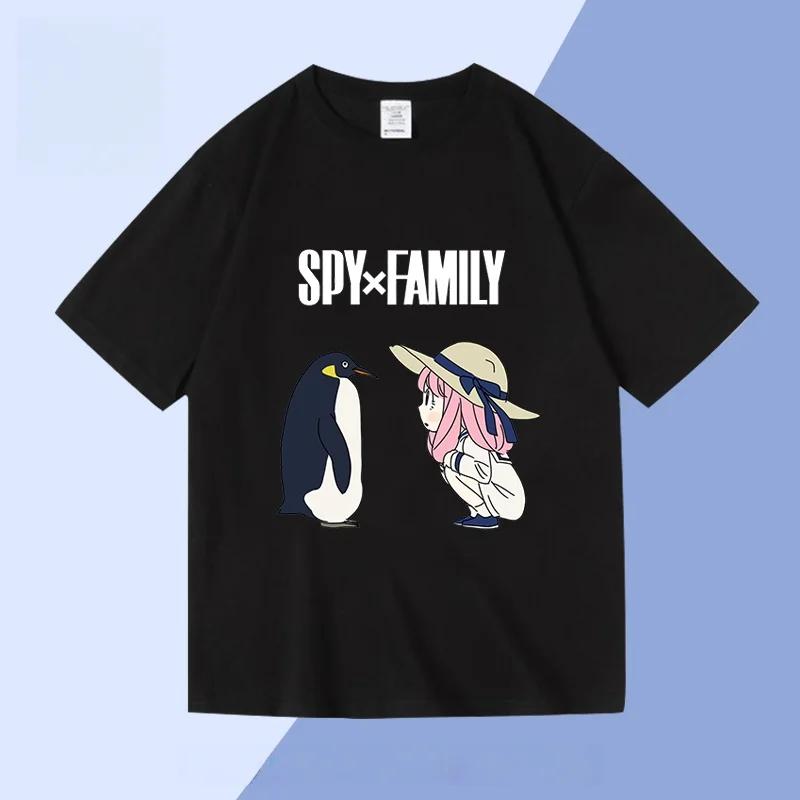 Spy X Family Collaboration Men's and Women's Cotton T-shirts Anime Themed Children's Clothing, Casual Home T-shirts