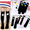 Kevadsügis Unisex Laste sukad Puuvillane hingav triibuline põlvekõrged sokid Tudengkooli pikad sokid Jalgpallisokid