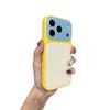 Compatible with Apple iPhone 16 Color-Block Soft Edge Dopamine Case with Large Window & Lanyard for 17 Promax