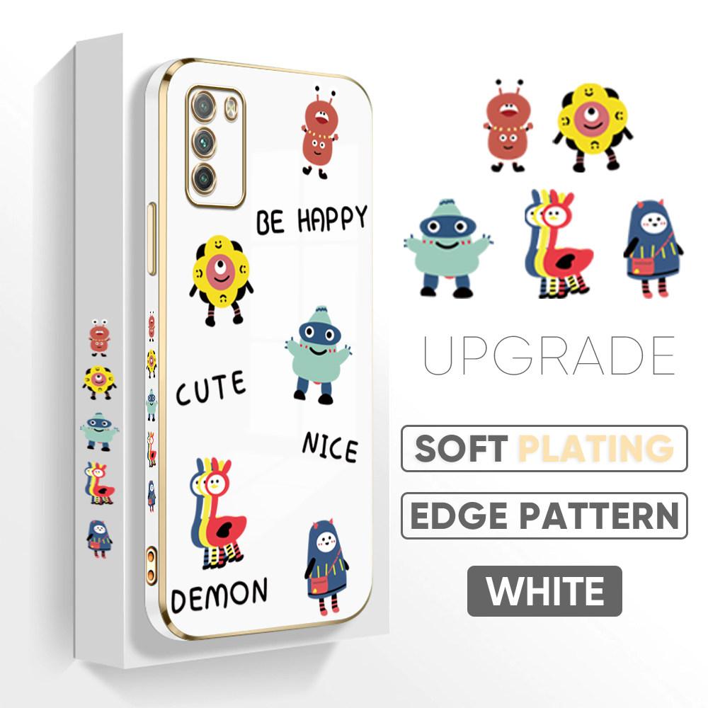 Modele de imprimare colorate Carcasă cu model cu margine pătrată Carcasă placată pentru telefon Carcasă de lux placată pentru telefon moale pentru Huawei Honor Xiaomi Redmi