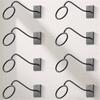 Fresh Hats Hooks 8 Pack Cowboy Hat Holder Wall Mount, For Western-Rustic Metal Sun Hats,Wide Brim