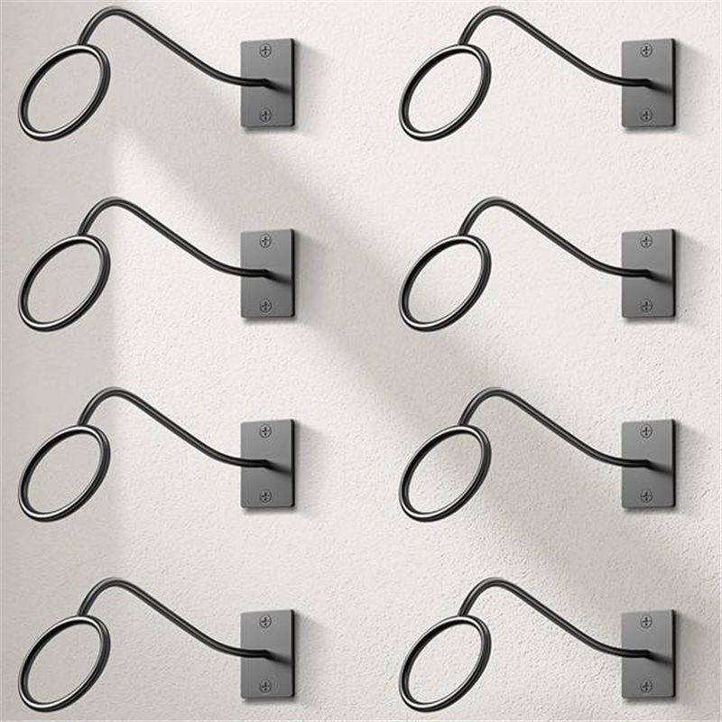 Fresh Hats Hooks 8 Pack Cowboy Hat Holder Wall Mount, For Western-Rustic Metal Sun Hats,Wide Brim