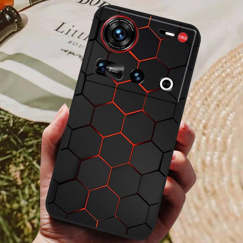 Pro pouzdro ZTE Nubia Z70 Ultra 5G 6,85'' Černé silikonové TPU měkký kryt telefonu pro Nubia Z70 Ultra Ochranné zadní kryty Z 70 Ultra