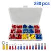 280PCS  Insulated Wire Electrical Connectors Ring Folk Spade Butt Splices for Marine Car Wires Scientific Projects