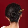 Sandalwood Inlaid With Gold Hairpin Plum Blossom Nesting Bird Exquisite Hairpin Chinese Style Braided Hair Hanfu Headwear
