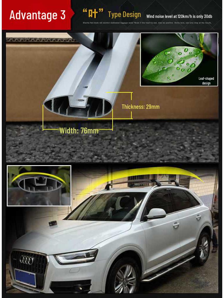 Aluminum Roof Rack Crossbars for Chery Tiggo 3X/5/7/8/9: Convert to Luggage Boxes and Frames