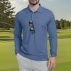 Men's Classic Golf  Shirts Ice Silk Breathable Long Sleeve  Performance Collar Shirts Lightweight Summer Casual Quick Dry Tee