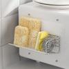 Wall Mounted Sink Storage Rack Space Saving No Drill Sponge Storage Holder Rustproof Stainless Steel Sponge Hanging Rack