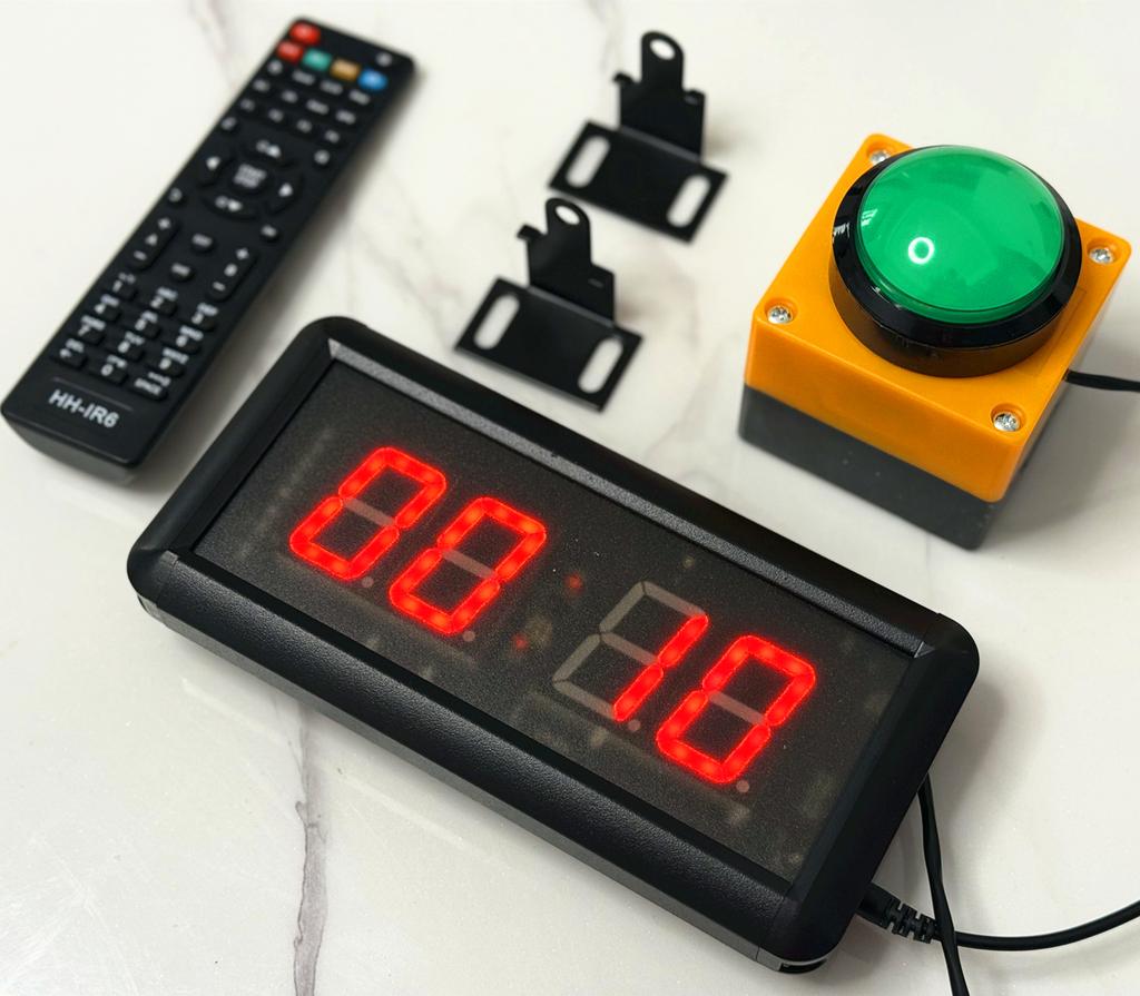 1,5-Zoll 4-stellige LED-Timer-Stoppuhr mit Knopf, tragbar für Wettkampf, Gaming, Fitness, digitale Countdown-Uhr, klares Display