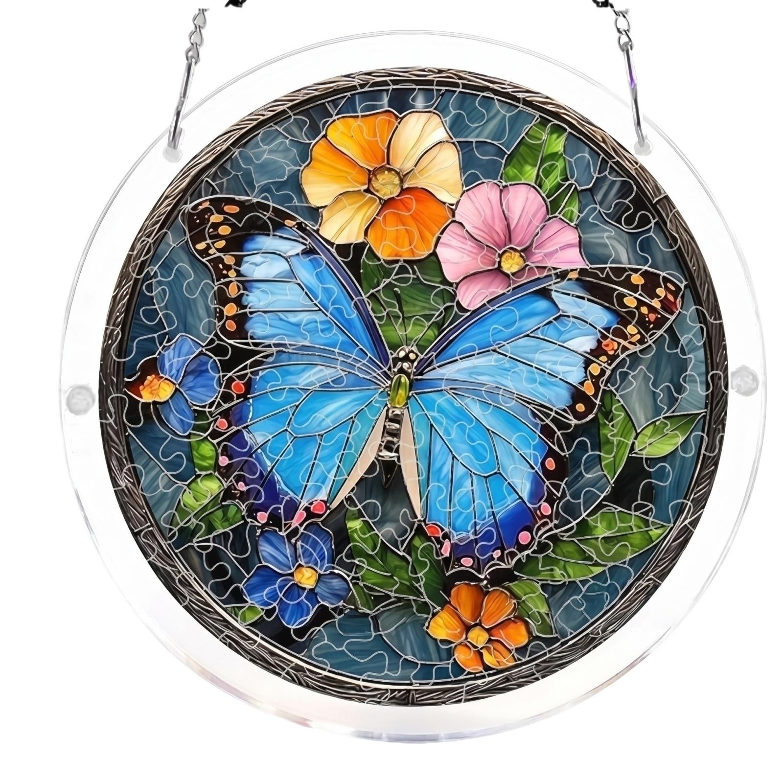 Acrylic Puzzle Suncatcher Window Decoration Three Layer Single Layer 2mm 2D Design Lighthouse Retirement Message Hanging Ornament One Size