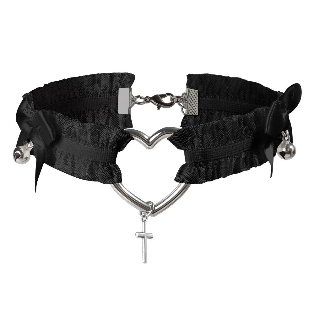 

Sexy Leg Chain Leather Elastic Ring Gothic Spiked Leg Harness For Women Girls Heart Thigh Garter Belt Strap Choker Body Jewelry One Size