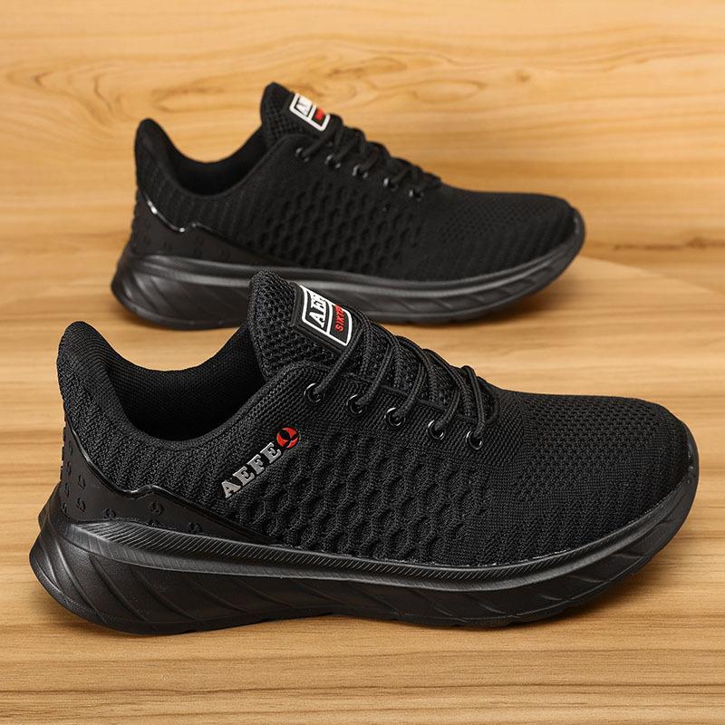 Men s shoes flying woven shoes running shoes spring and summer low-top mesh lightweight sports shoes casual jogging shoes 40