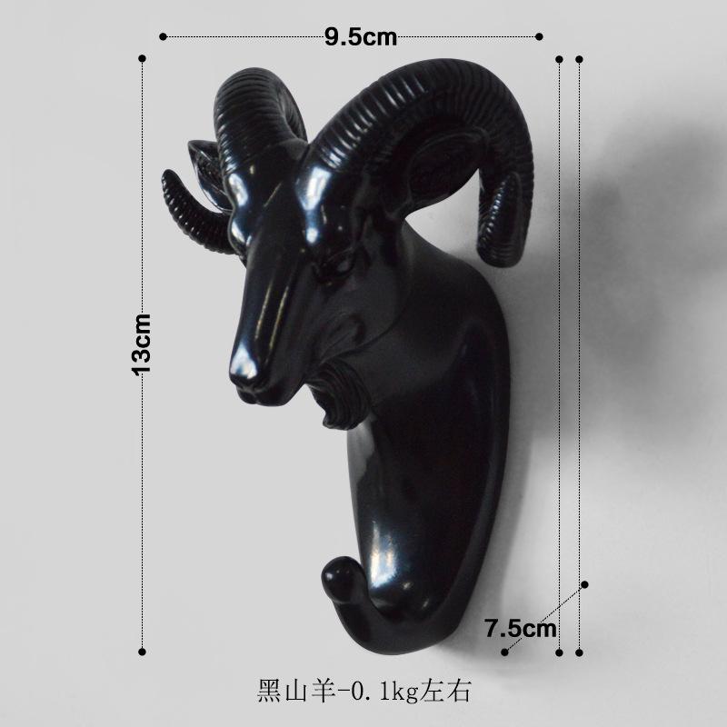 Wall Mounted Animal Head Rack Coat Cap Wall Hanger Horse Giraffe Elk Elephant Hook Decorative Room Decor Bathroom Accessory