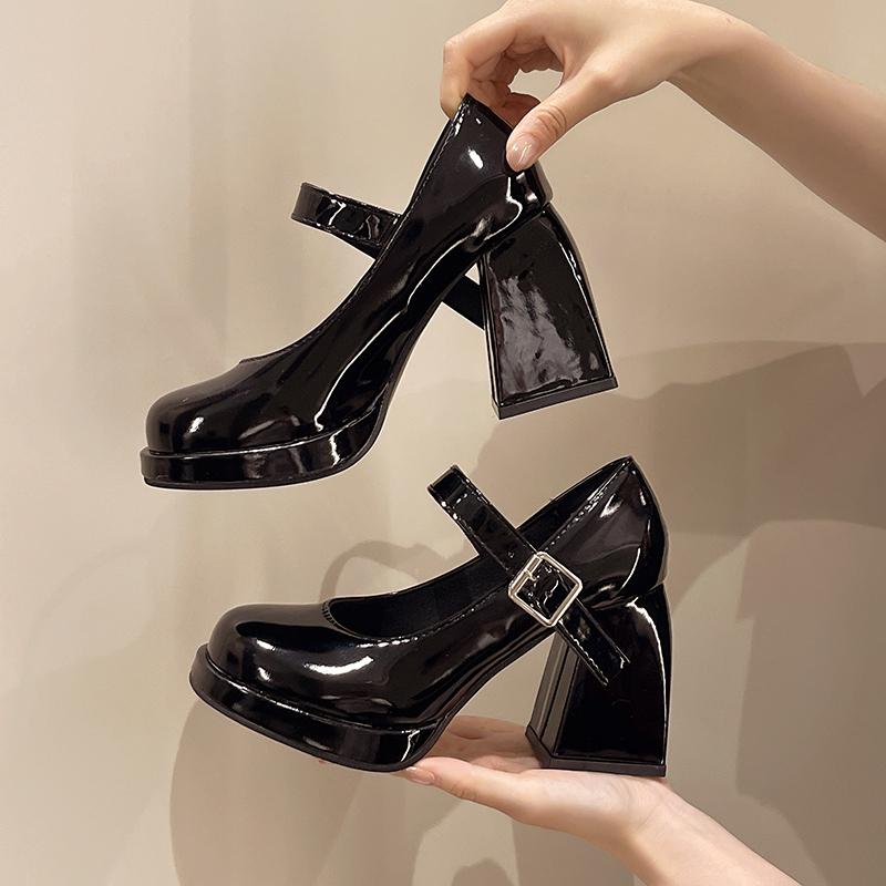 New Style Popular Platform Women's Square Toe Pumps Women's Luxury Shoes Chunky Heels Pumps Plus Big Size Zapatos Mujer