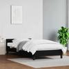 VidaXL Bed Frames with Headboard Slat Base Upholstered Bed Slat Frame Single Bed Adult Bedroom Interior Black 347471