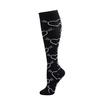 Compression Stockings Men Women Running Stripes Dots Love Claws Stars Sport Flight Nylon Varicose Veins Knee Long Socks