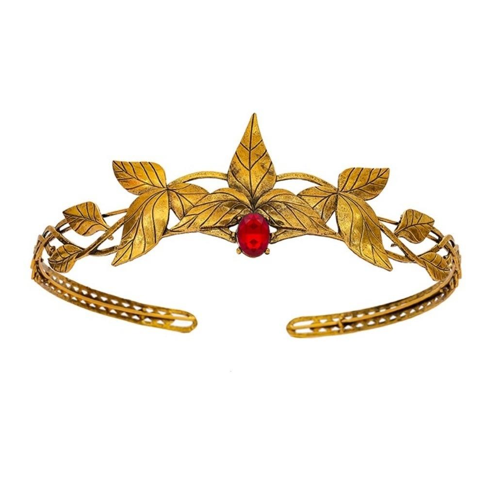 Vintage Legierung Krone Tiara Strasssteine Blätter Stirnschmuck Königin Prinzessin Krone Haarschmuck Kristall Tiara Geburtstagsgeschenk