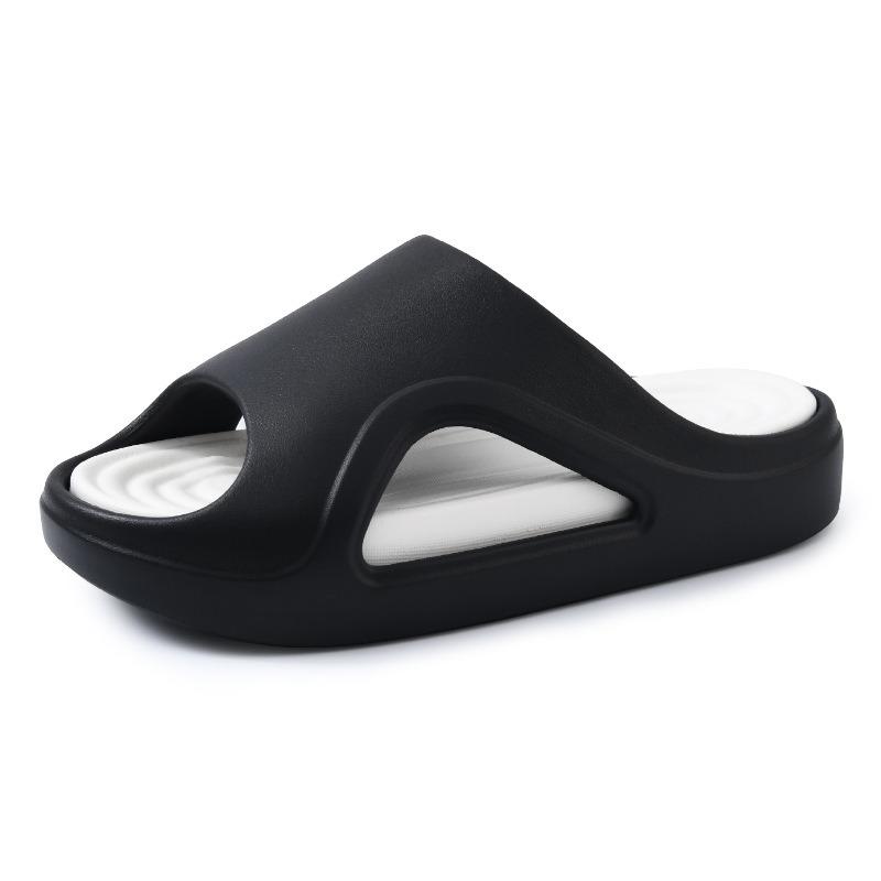 Neue Hausschuhe Herren Sommer Mode schlichte Oberbekleidung dicker Boden rutschfest Outdoor-Sport Freizeit Strand Herren Ein-Wort-Slipper