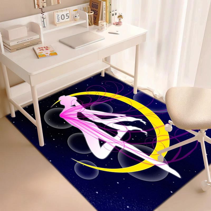 Cute cartoon theme Sailor Moon Tsukino Usagi cartoon rug Multifunctional household anti-slip decorative door mat, outdoor floor mat, and carpet Y14