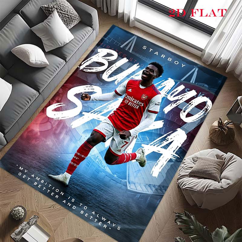 Bukayo Saka Carpet Rug for Living Room Bedroom Home Sofa Decoration,Kids play Nonslip Floor Mat
