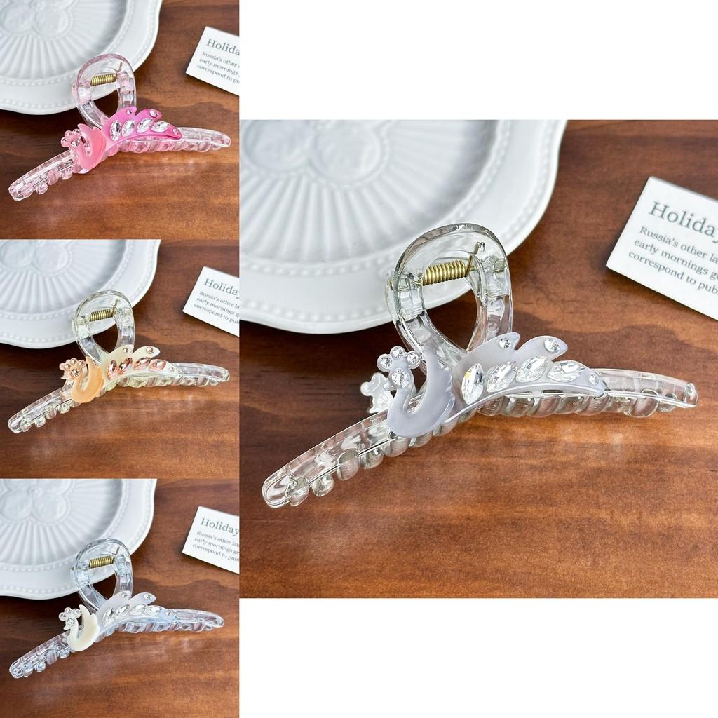 Trendy 11cm Rhinestone Studded Hair Claw Clip Versatile Fashion Accessory For Womens Hairstyles
