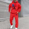 Men'S Stand Up Collar Button Casual Long Sleeved Shirt Long Pants Sports Suit