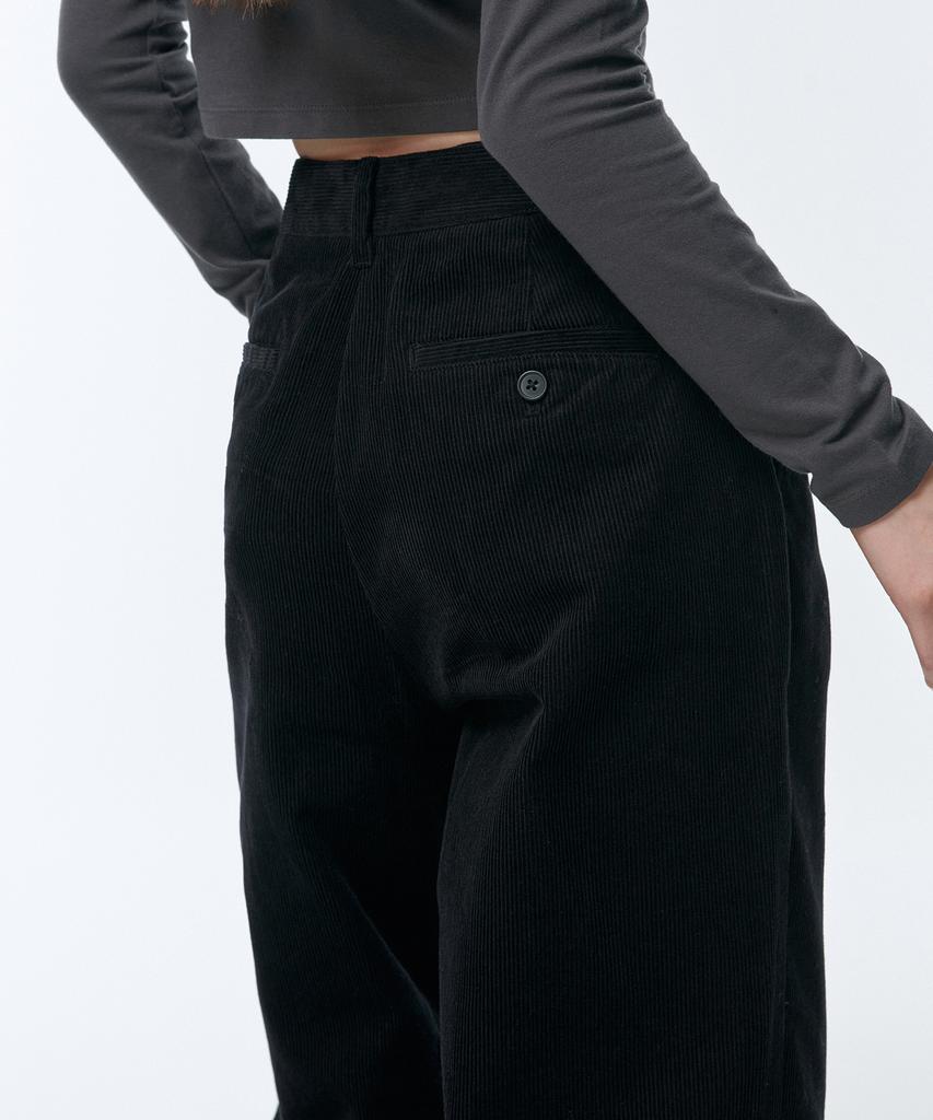 MUSINSA STANDARD WOMAN Women'S Wide Corduroy Pants [Black]