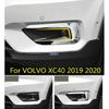 Samochód Nadwozie Przód Reflektor Przeciwmgielny Lampa Detektor Ramka Naklejka ABS Chromowana Osłona Element Wykończeniowy 2 szt. Do VOLVO XC40 2019 2020 Akcesoria Samochodowe