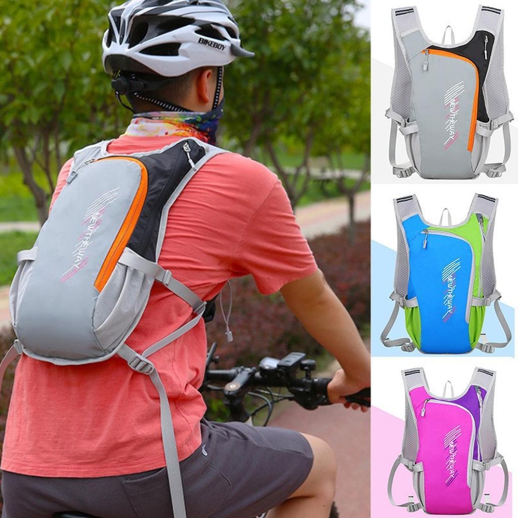 Lightweight Insulated Waterproof Hydration Backpack W/ Bladder, Reflective Stripes for Running, Hiking, Cycling, Camping, Unisex