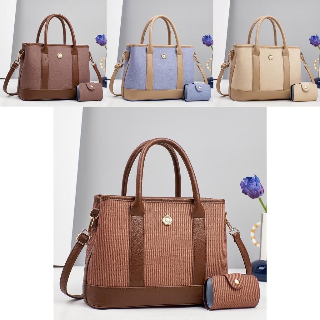 And Sophisticated Contemporary Womens Handbag Set With Stylish Zippered Pockets