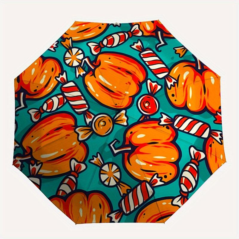 1pc Halloween PumpkinAutomatic Open/close, All-Season Portable Folding Umbrella for Friends, Travel, Everyday, Events  yy250806095