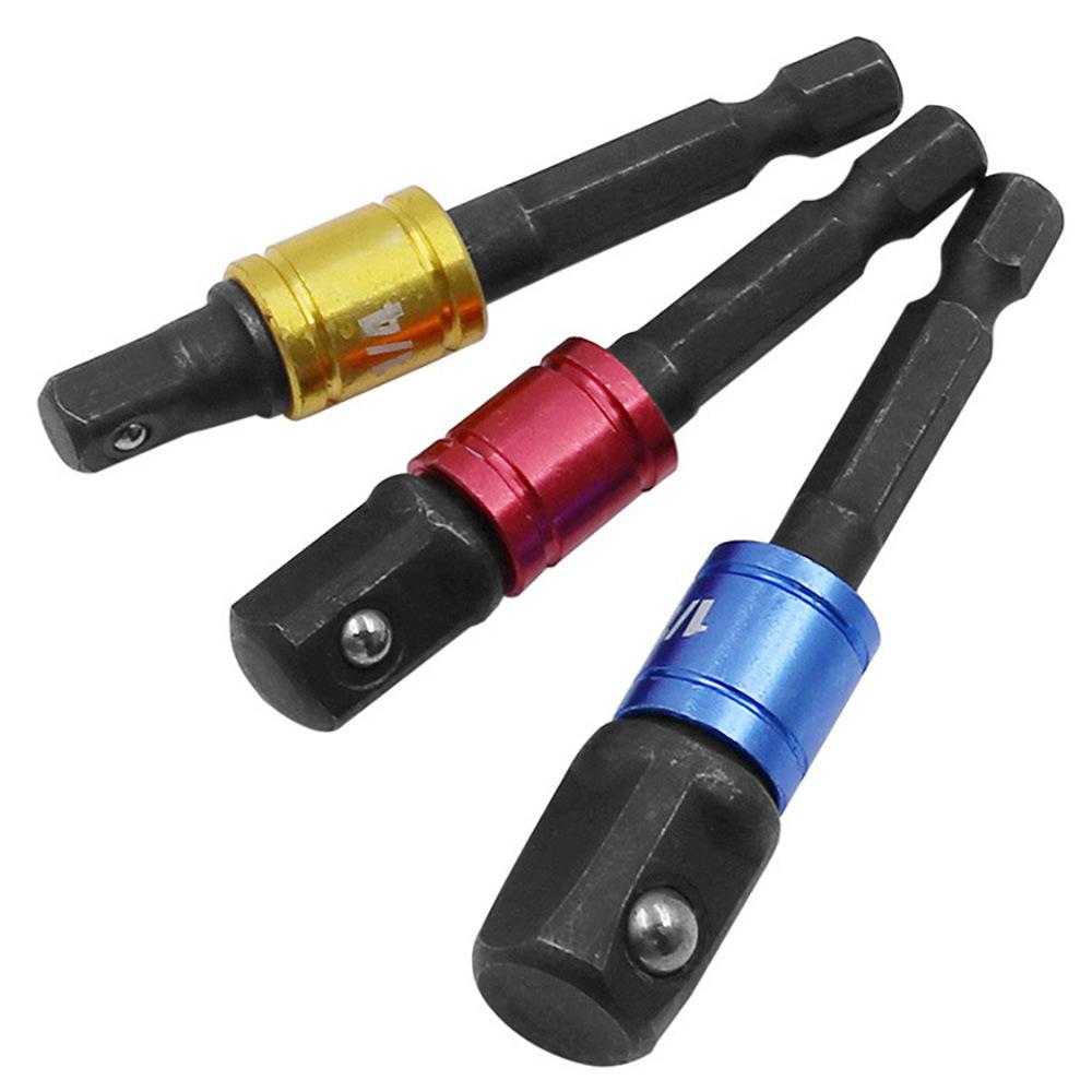 Xinsen Tuo 8pcs Steel Ball Hex Shank Socket Connectors with Color-coded Safety Bead, AD Conversion Extension Rods