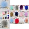 Adorable Cute Soft Rabbit Fur Ball Plush Key Chain For Bags And Car Accessories