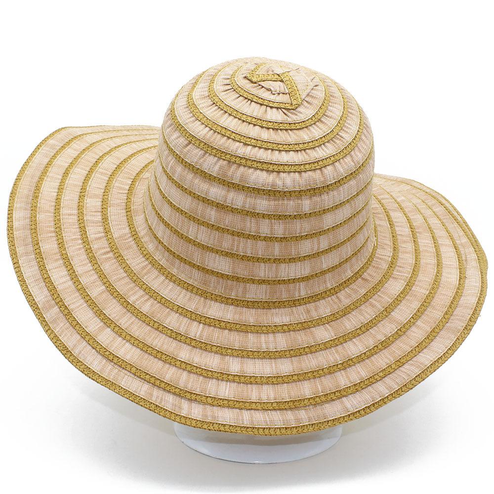 Spring and summer new sun hat women's stripes small fresh foldable big brim sun protection straw hat versatile sun hat