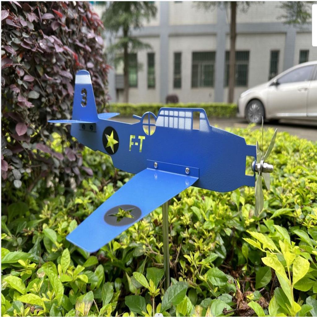 Outdoor Airplane Wind Direction Indicator Weathervane, Wind Spinner Windmill,for Yard Garden Patio Lawn Roof Garage, Gazebo, Barn Or Patio